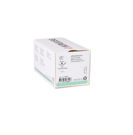 KRUUSE Nylon sutur, USP 1, 70cm, 36mm nl, 3/8 C, RC, 18st