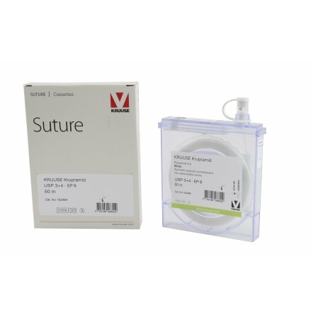 KRUUSE Krupramid suture, USP 3+4, 50m