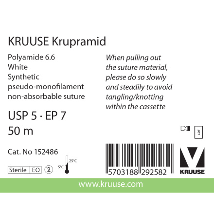 KRUUSE Krupramid, USP 5, vit, 50 meter