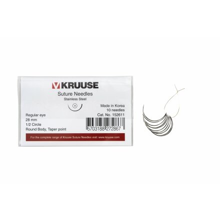 KRUUSE suturnl, Regular eye,  circle, TP, 28mm,10st