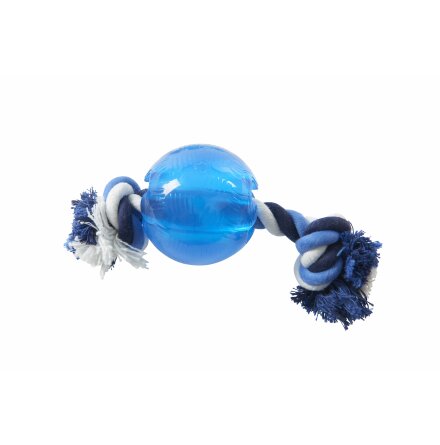 BUSTER Strong Ball w/rope, Ice blue, medium