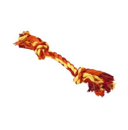 BUSTER Colour Dental Rope 2-Knot, red/orange/yellow,XL, 3st