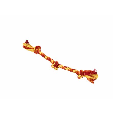 BUSTER Colour Dental Rope 3-Knot, red/orange/yellow, XS, 3st