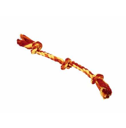BUSTER Colour Dental Rope 3-Knot, red/orange/yellow, S, 3st