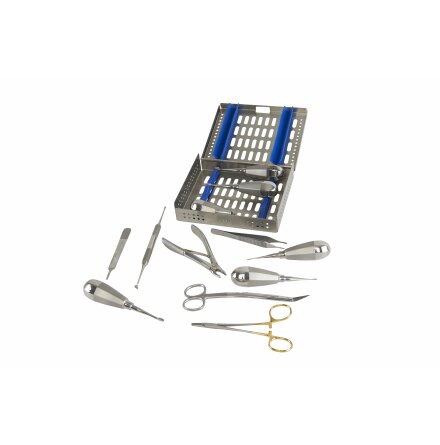 KRUUSE Tandextraktionsset i rostfri l�da, 12 st, 1 st