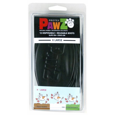 PawZ Hundsko, svart,  XL, 12,7 cm, 12 st