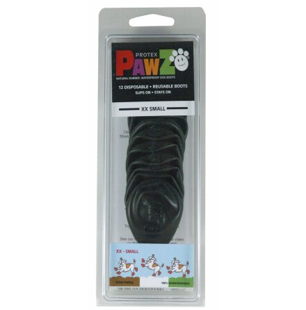 PawZ Hundsko, svart, XXS, 3,5 cm, 12 st