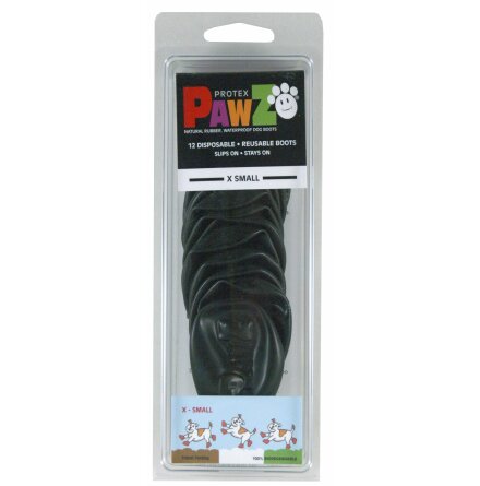PawZ Hundsko, svart, XS, 5,1 cm, 12 st